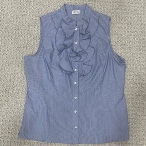 TAHARI Sleeveless Pinstriped Tailored Blouse (12)
